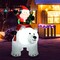 Costway 6.5 FT Christmas Inflatable Santa Riding Polar Bear w/ Shaking Head LED Lights